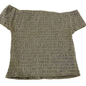 Fiore’s Smocked Olive Green Crop Top (Size M/L)